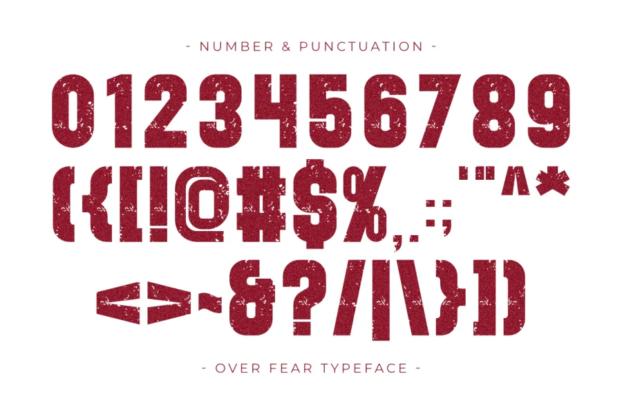 Over Fear Font preview 6