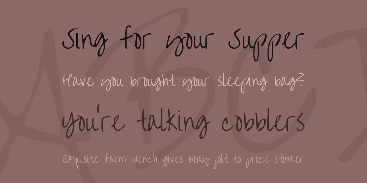 Over the Rainbow Font preview 2