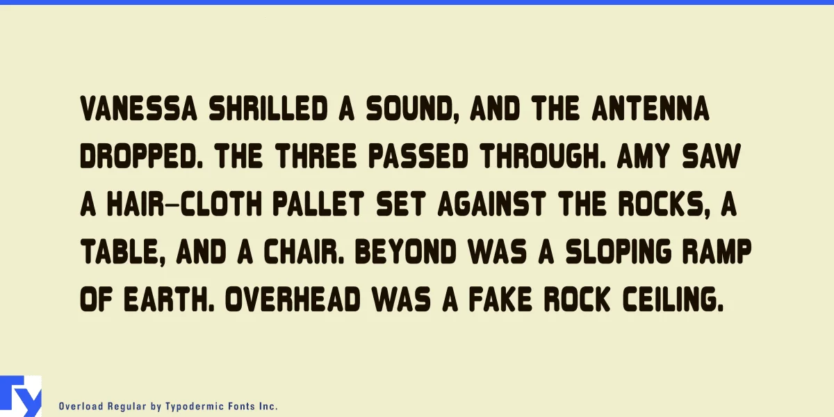 Overload Font Family preview 2