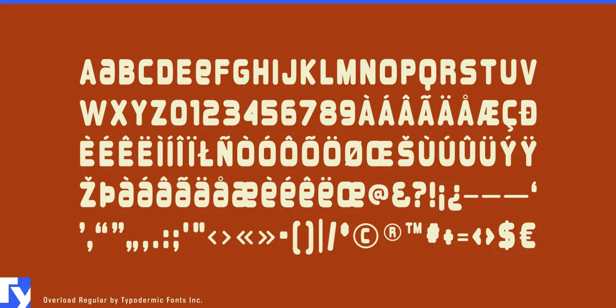 Overload Font Family preview 4