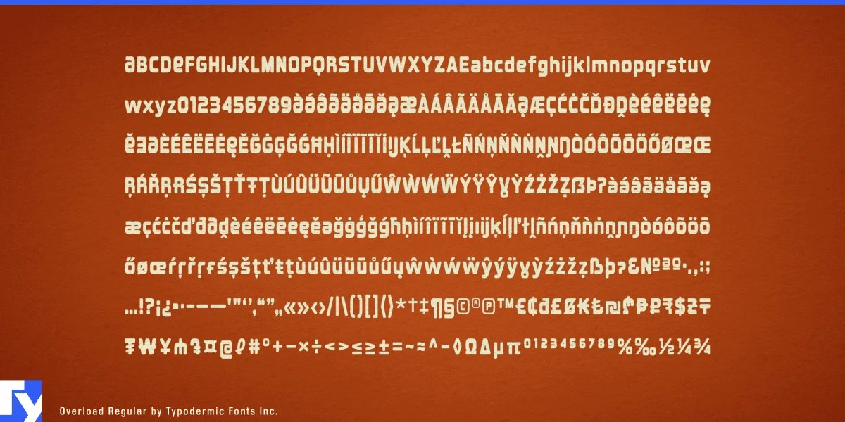 Overload Font Family preview 8