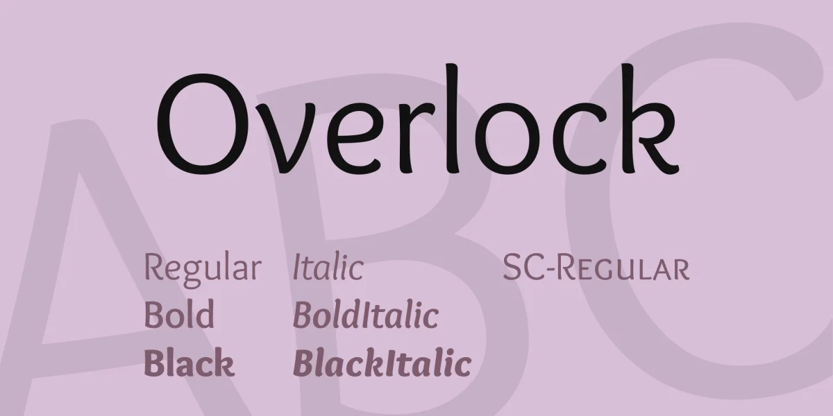 Overlock Font Family