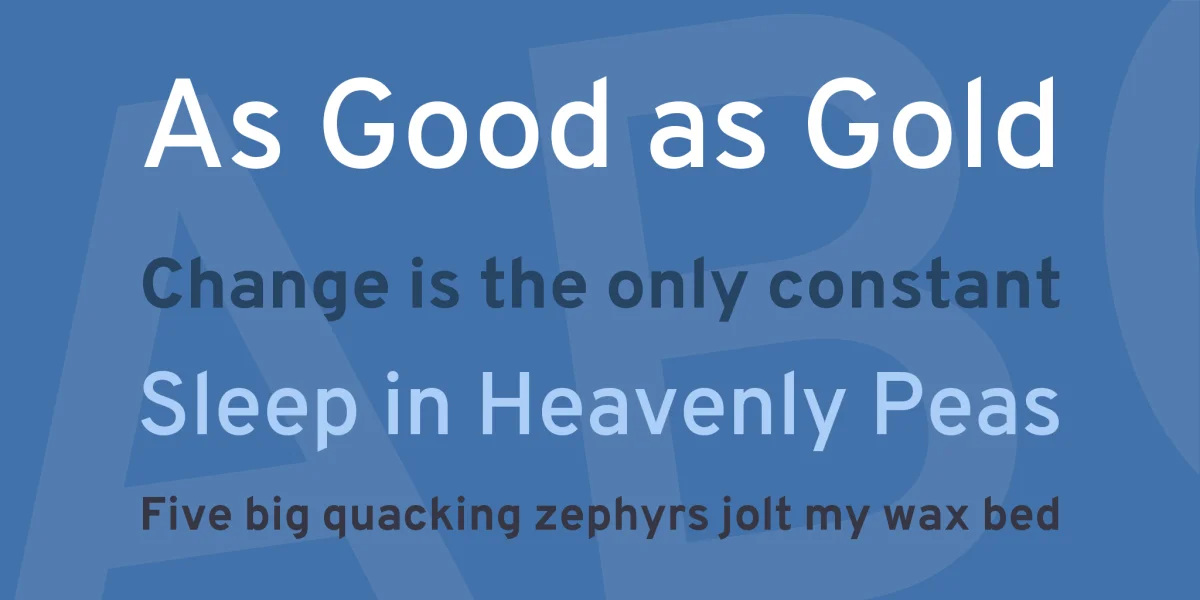 Overpass Font Family preview 2