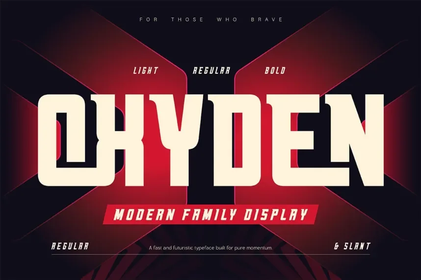 Oxyden Font preview 2