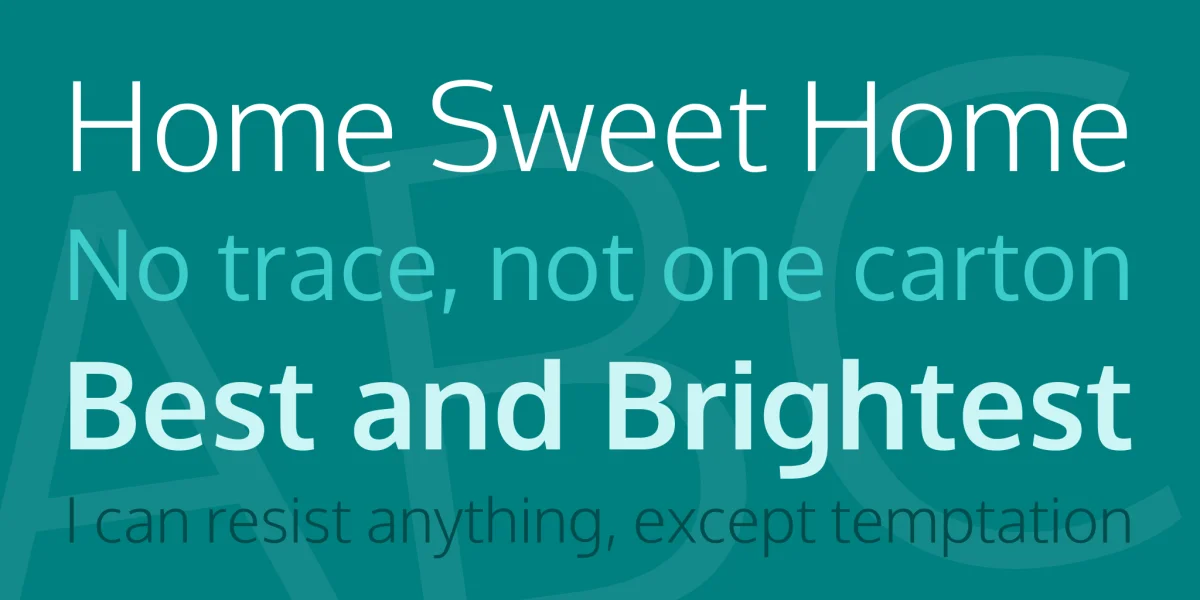 Oxygen Font Family preview 5