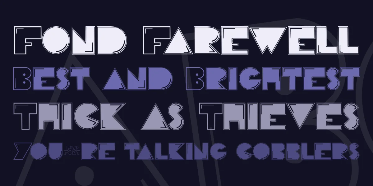 PacFont Font preview 2