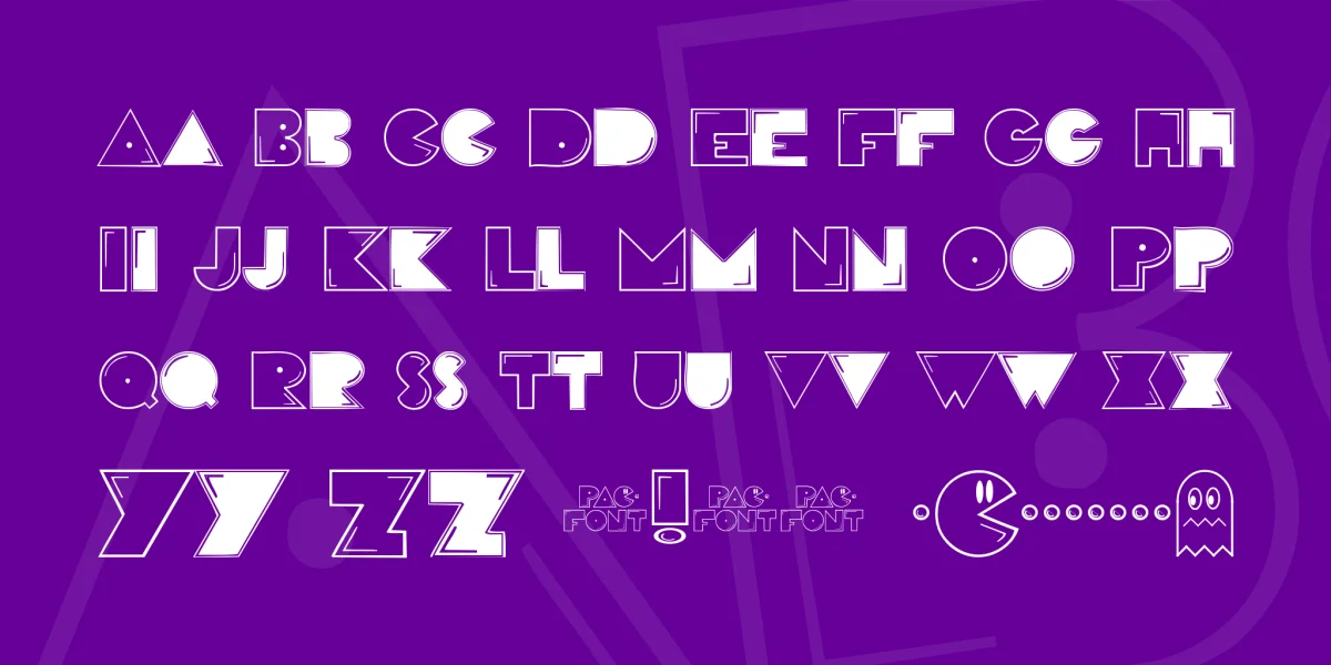 PacFont Font preview 3