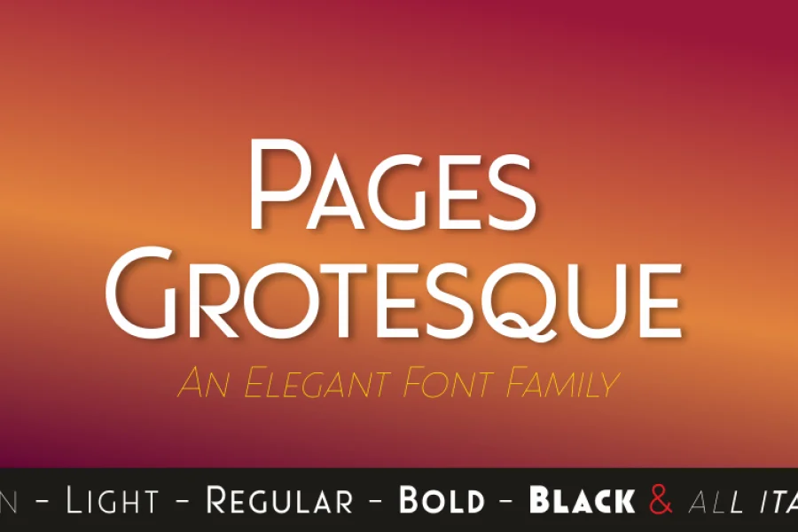 Pages Grotesque Font Family