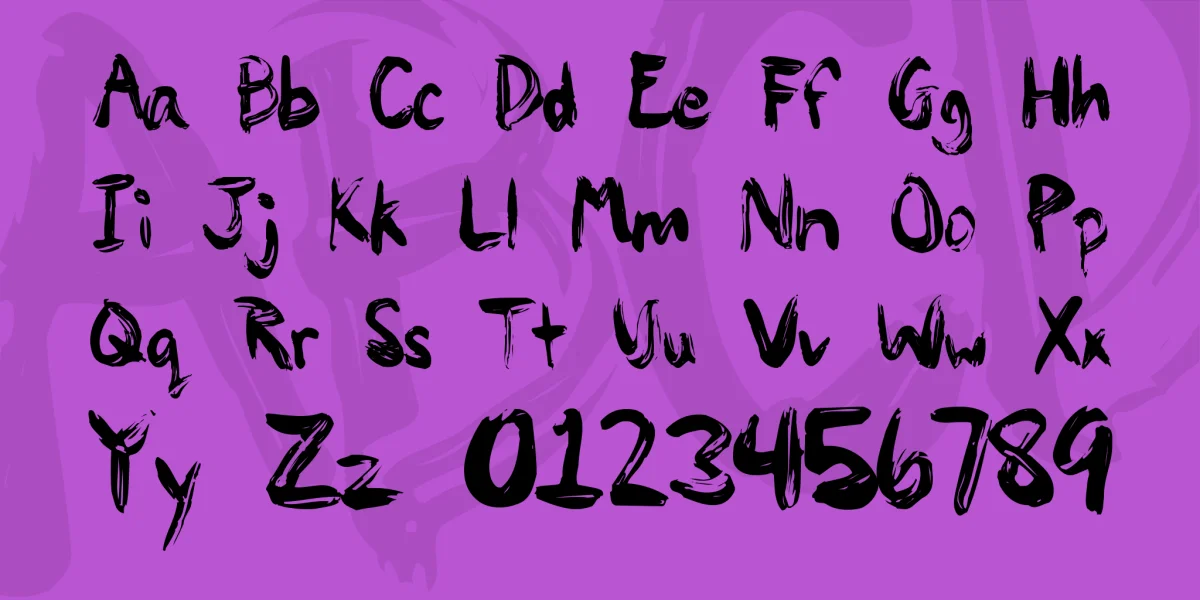 Painty Paint Font preview 3