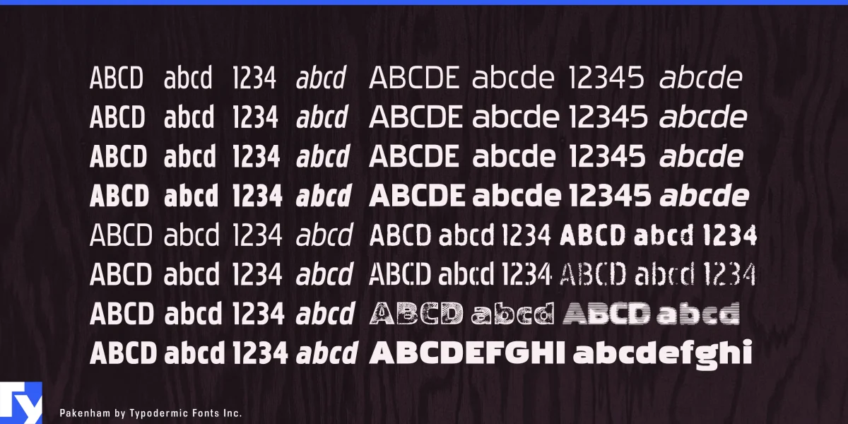 Pakenham Font preview 2
