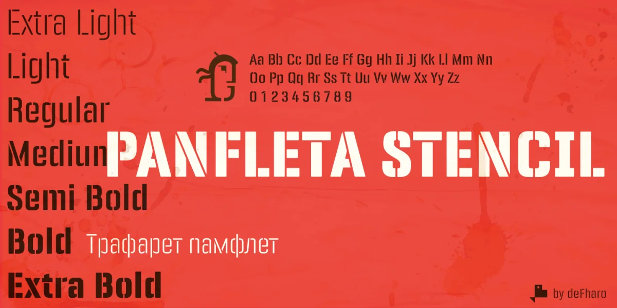 Panfleta Stencil Font Family