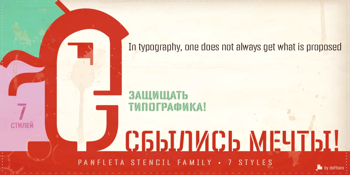 Panfleta Stencil Font Family preview 3