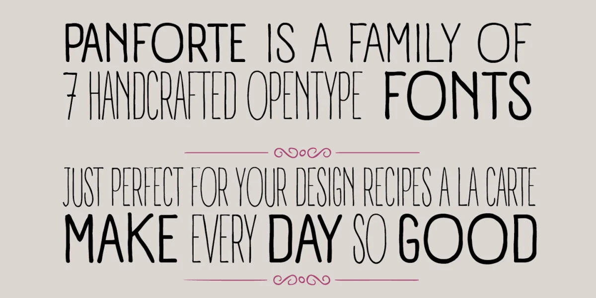 Panforte Font Family preview 2