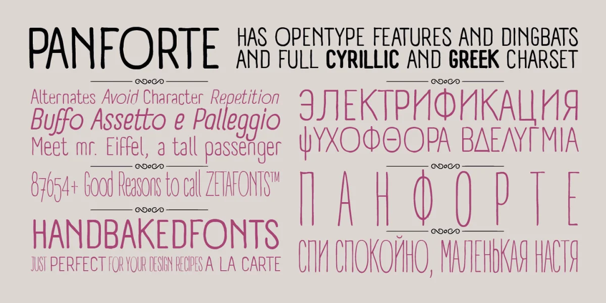 Panforte Font Family preview 5