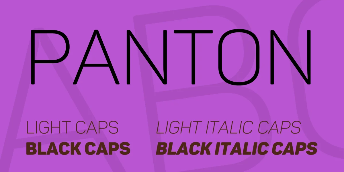 Panton Font Family preview 2