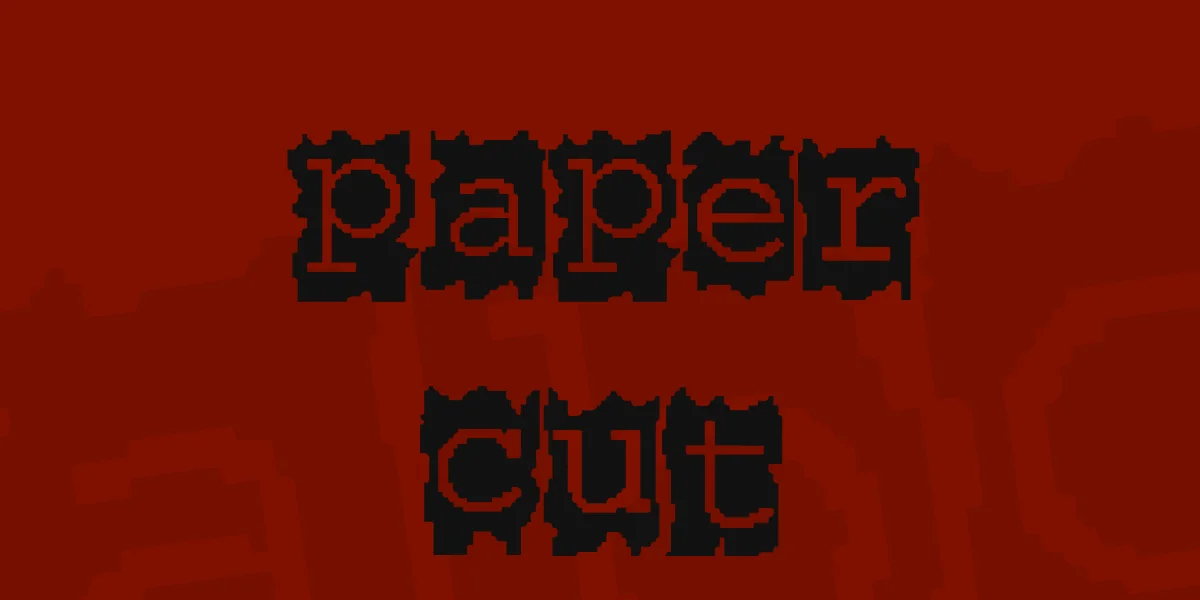 Paper Cut Font