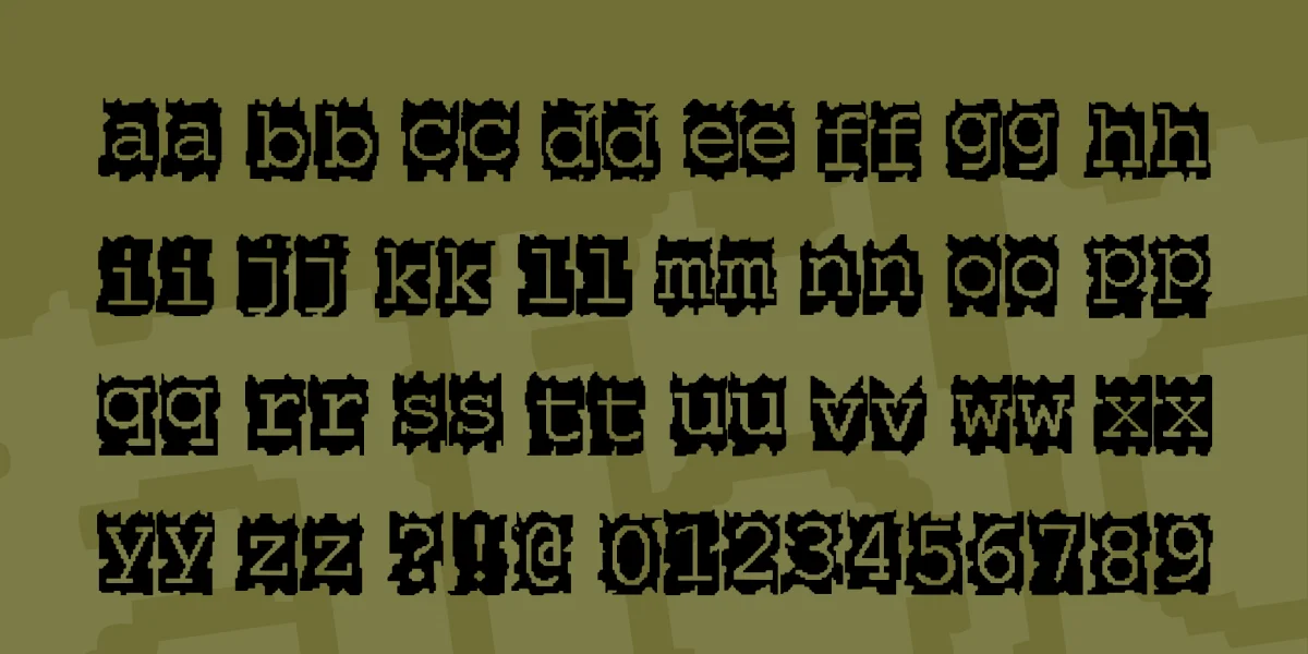 Paper Cut Font preview 2