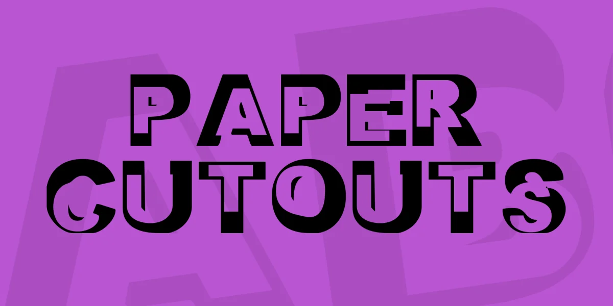 Paper Cutouts Font