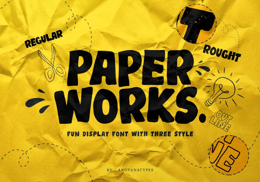 Paper Works Personal Use only Font
