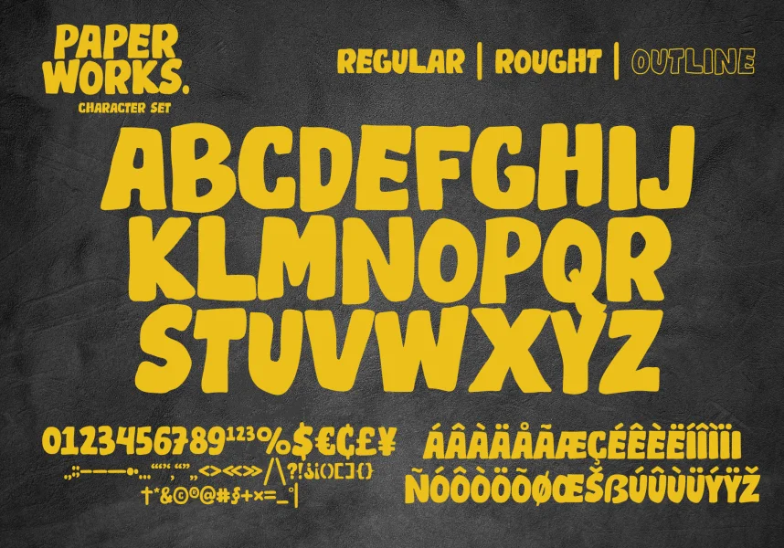 Paper Works Personal Use only Font preview 8