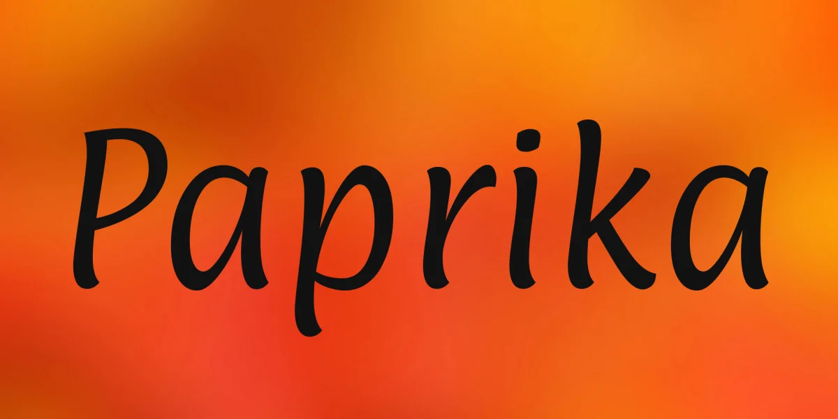 Paprika Font preview 2