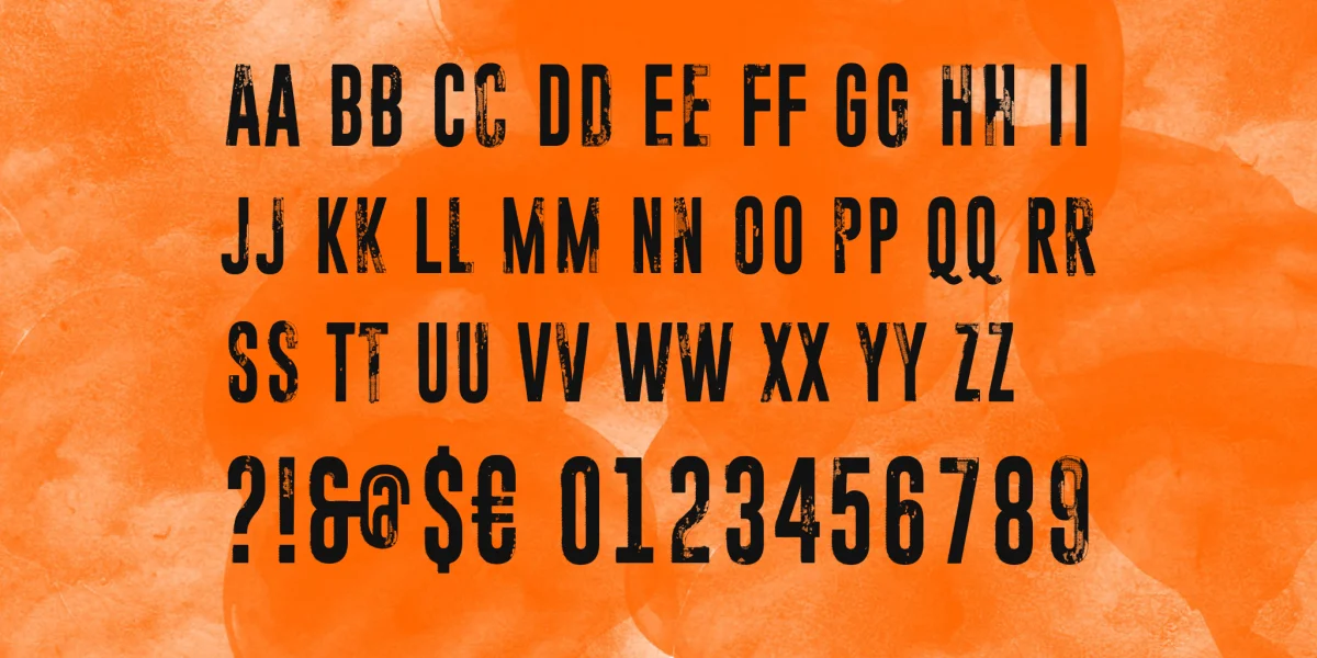 Paranoid Orange Font preview 4