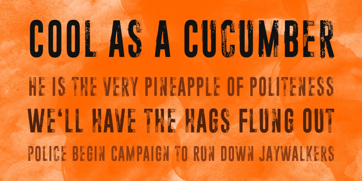 Paranoid Orange Font preview 6