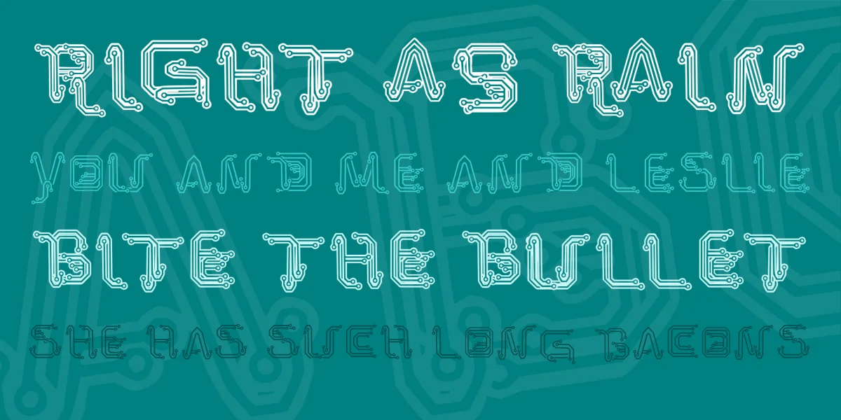 Park Tech CG Font Family preview 2
