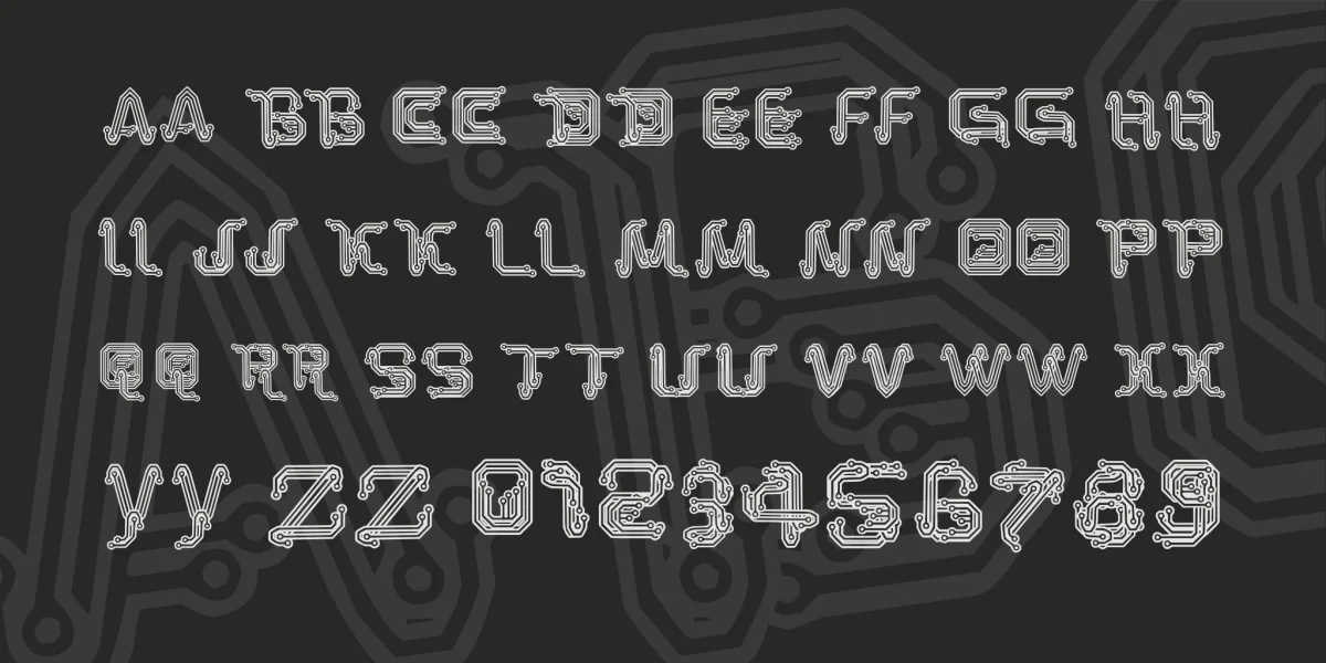 Park Tech CG Font Family preview 3