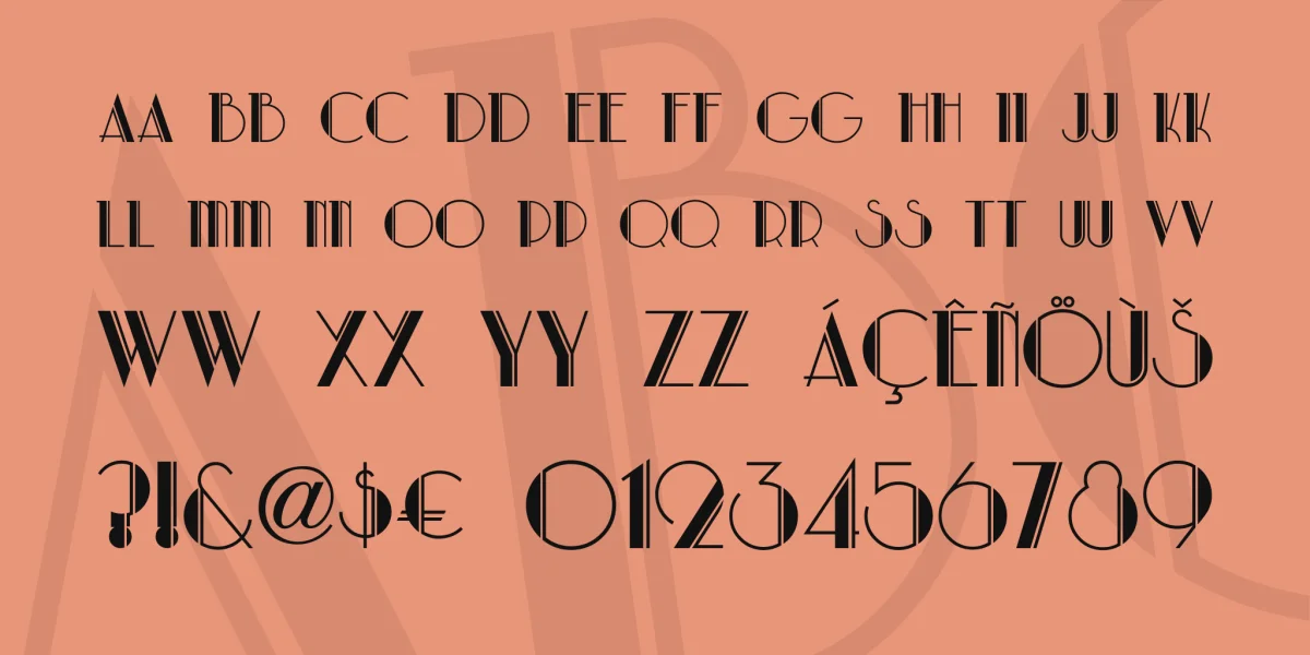 Park Lane NF Font preview 2