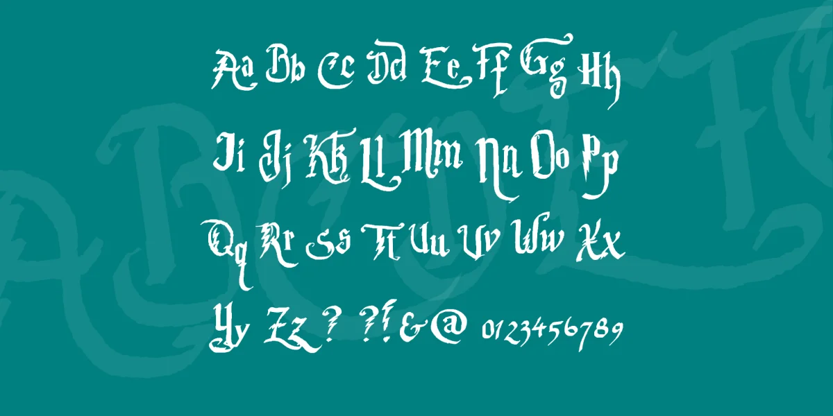 Parry Hotter Font preview 2
