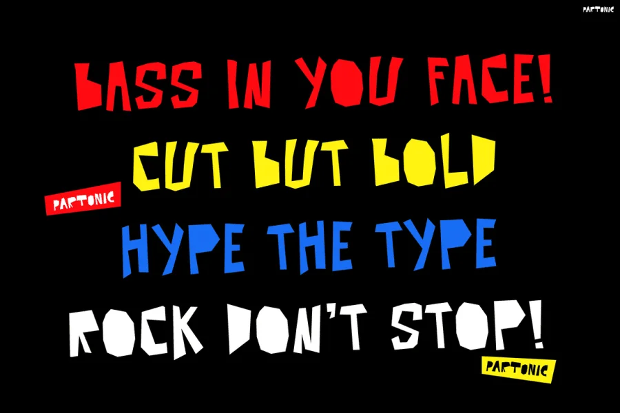 PARTONIC Font preview 8