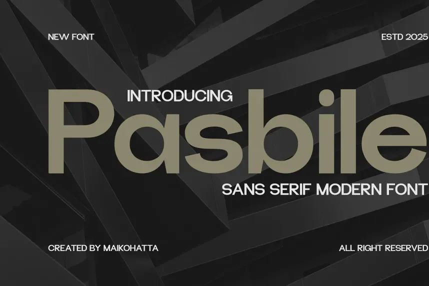 Pasbile Font preview 2