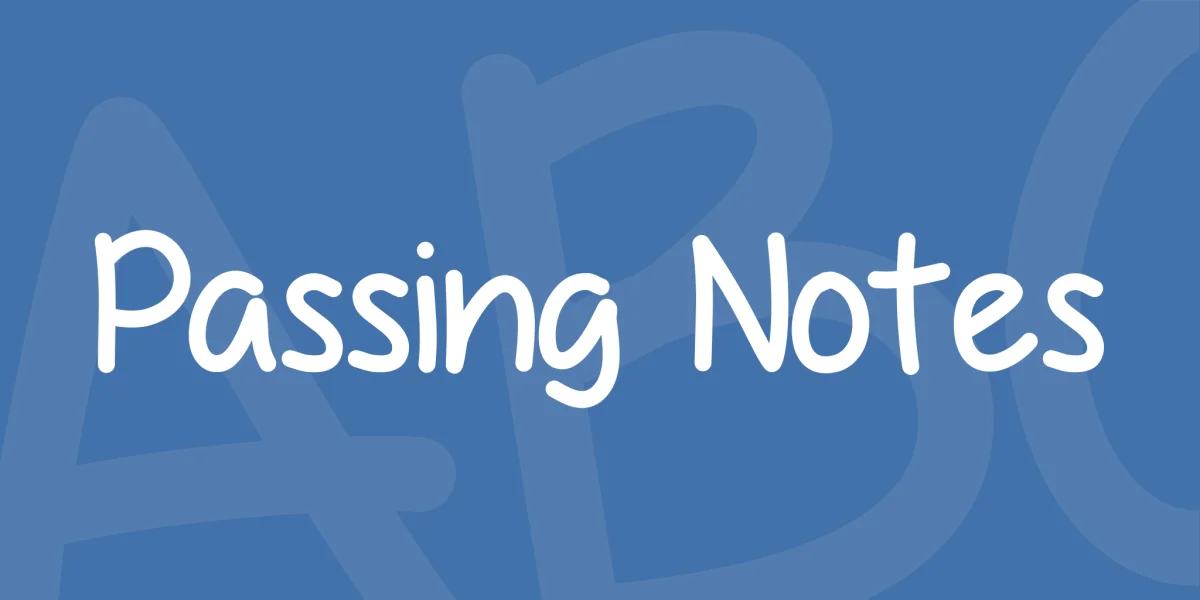 Passing Notes Font preview 2