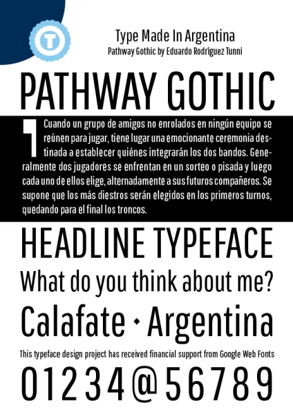 Pathway Gothic One Font