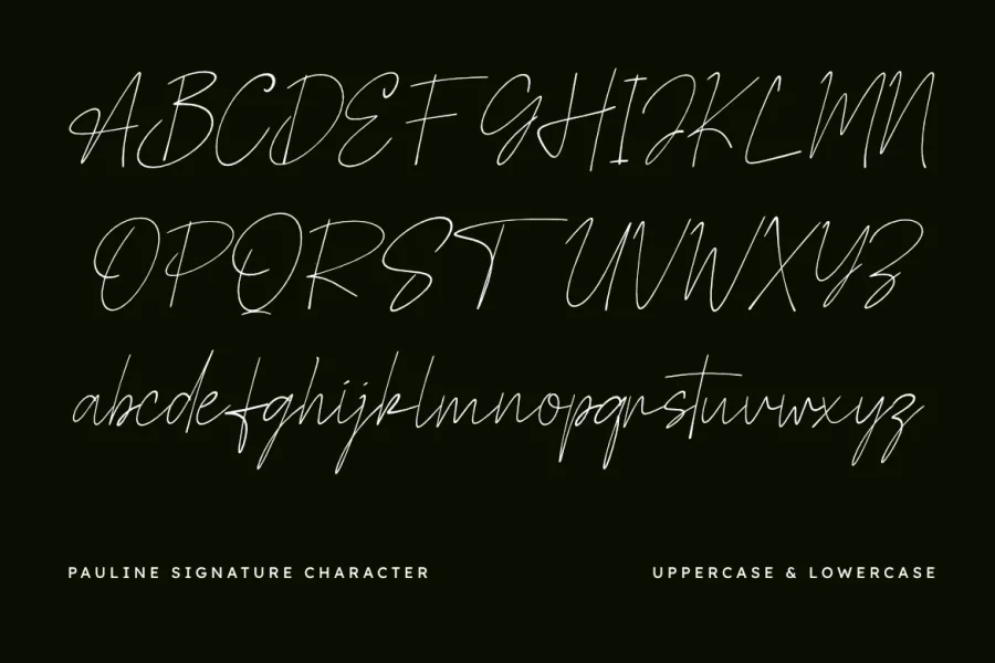 Pauline Signature Font preview 2