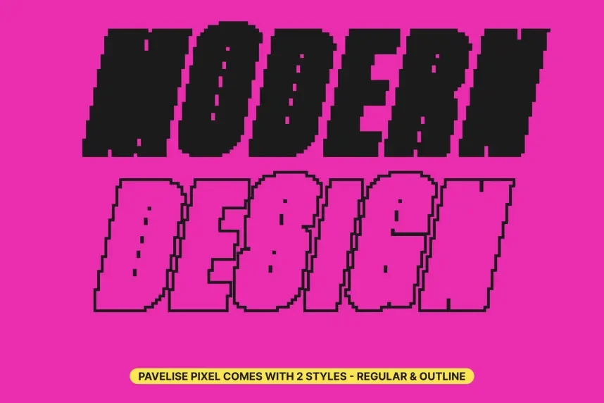 Pavelise Pixel Font preview 4
