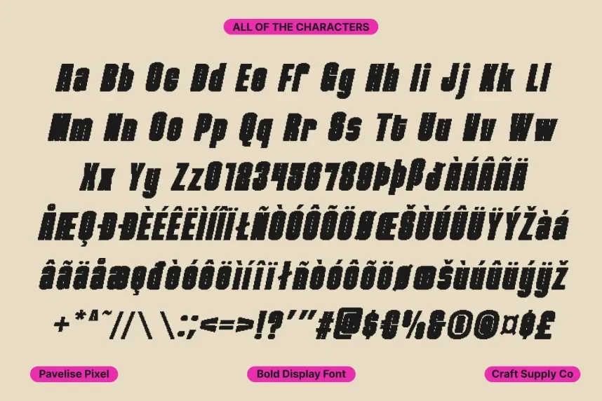 Pavelise Pixel Font preview 6