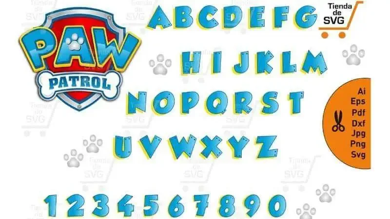 Paw Patrol Font preview 2