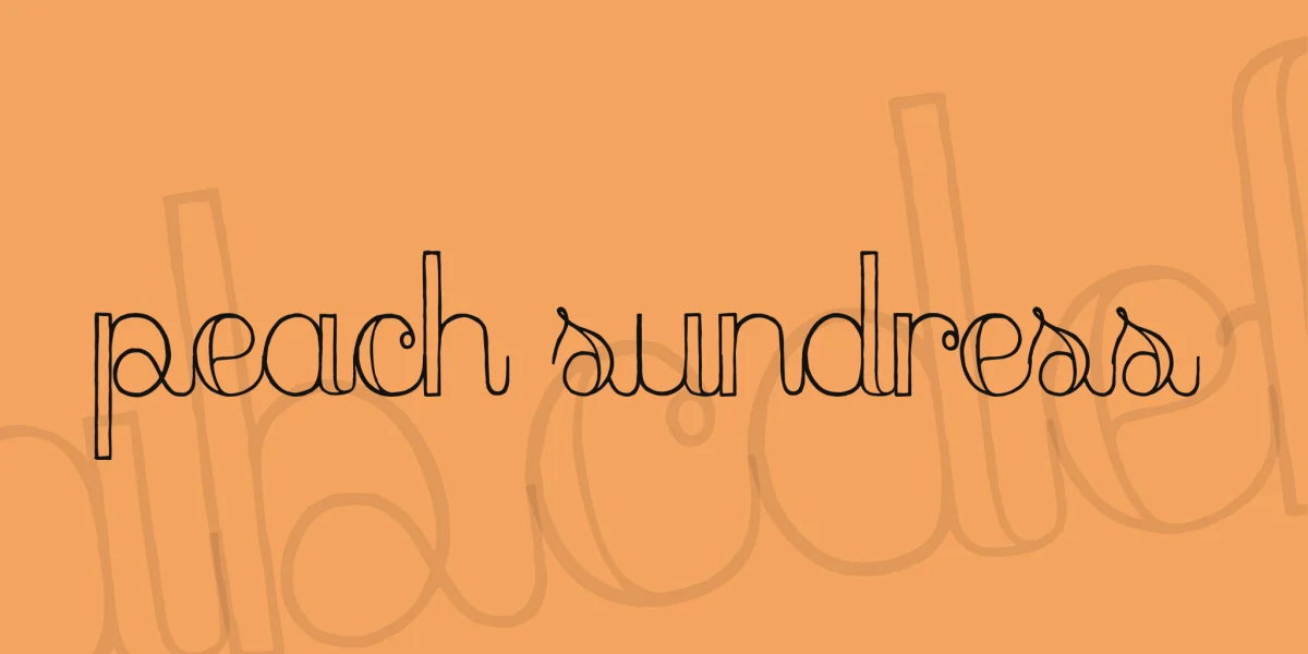 peach sundress Font