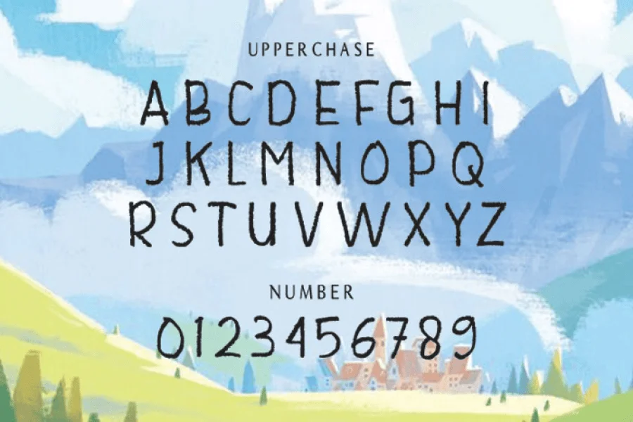 Pencilant Font preview 4