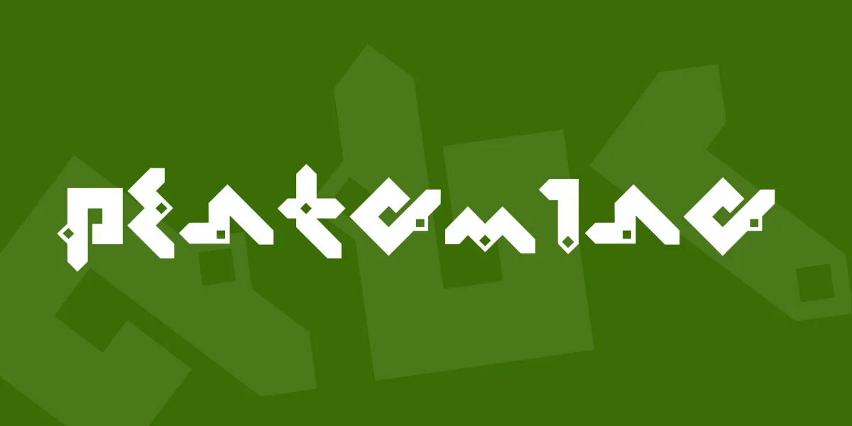 Pentomino Font