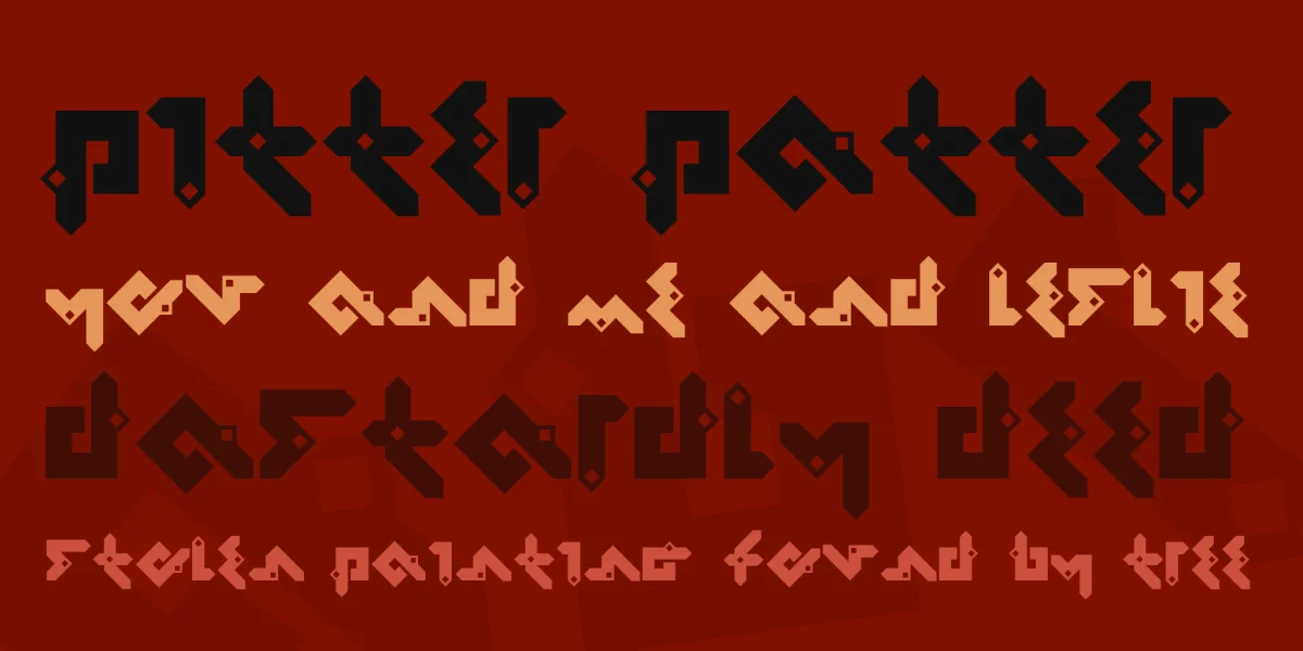 Pentomino Font preview 2
