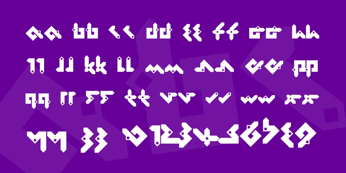 Pentomino Font preview 3