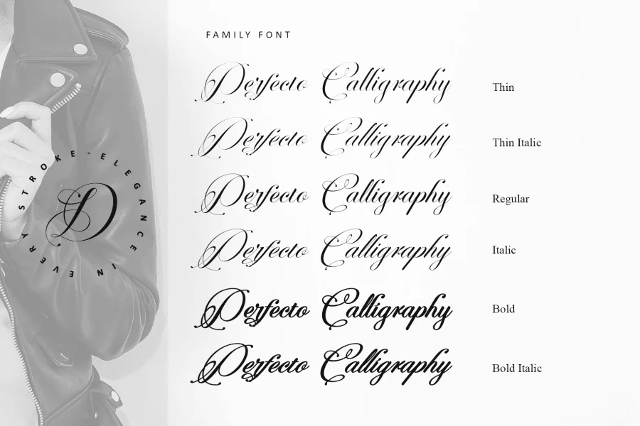 Perfecto Calligraphy - Personal use Font preview 10