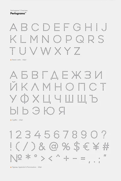 Perfograma Font preview 2