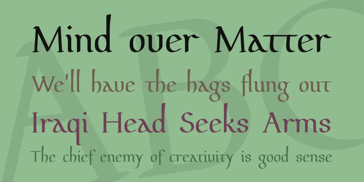 Pfeffer Mediæval Font preview 4