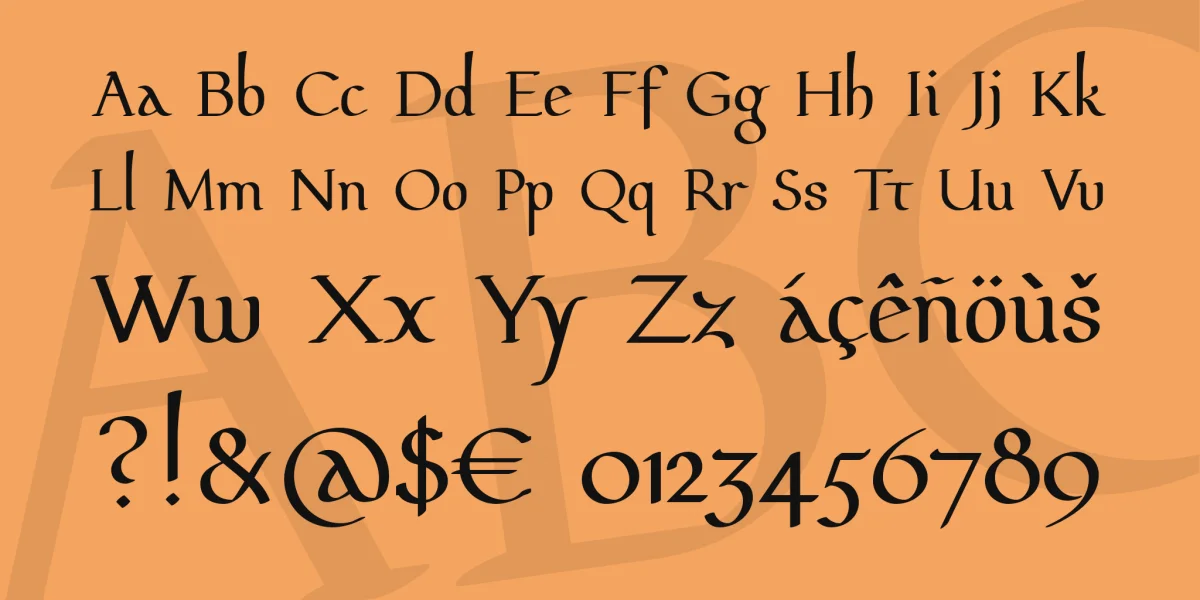 Pfeffer Mediæval Font preview 5
