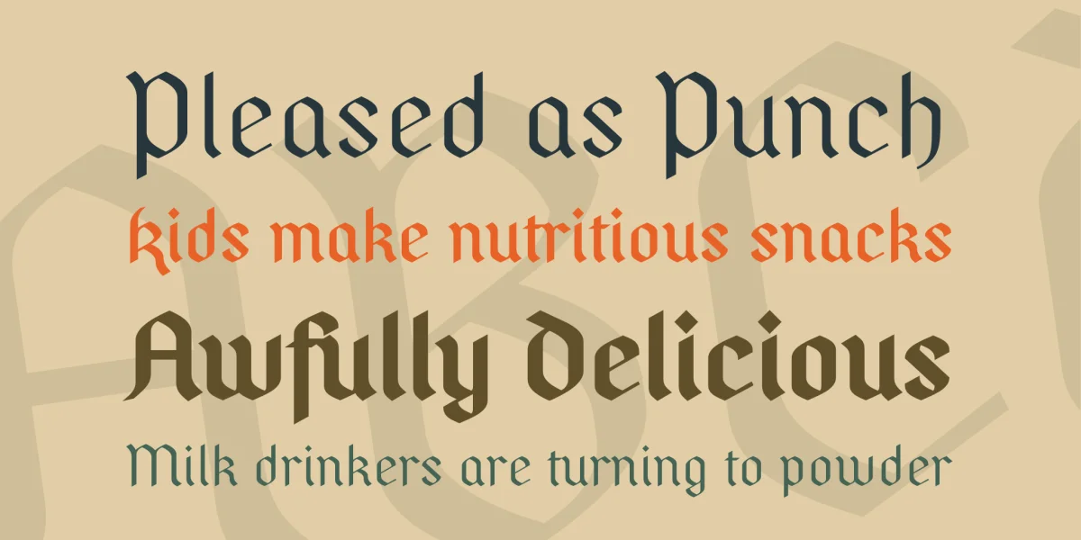 Pfeffer Simpelgotisch Font Family preview 5