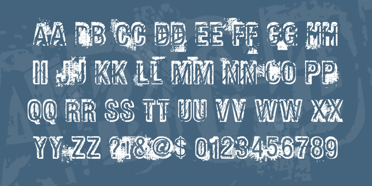 Phat Grunge Bold Font preview 2